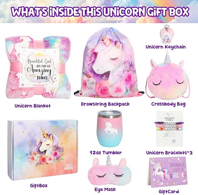 Unicorn Toys Gift Set for Girls Magical Unicorn Playset for Kids